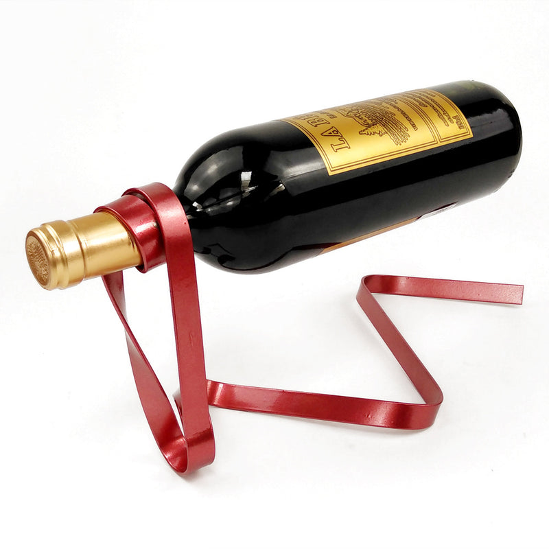 Metal Ribbon Suspension Decoration Creative Balance Wine Rack