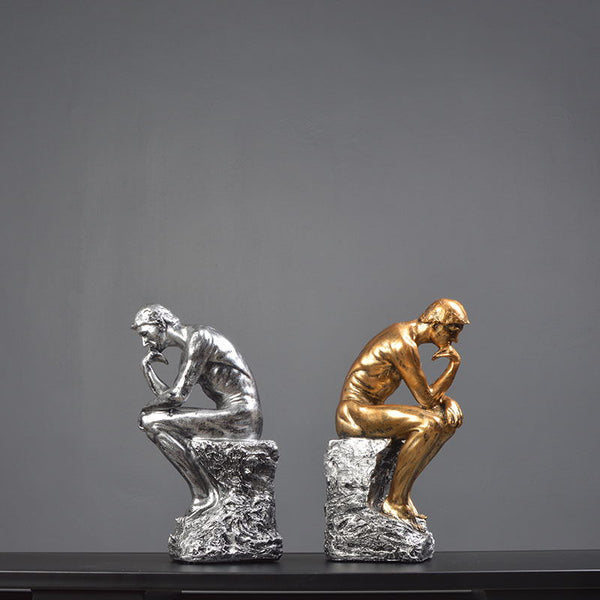 Sculpture figure thinker decoration