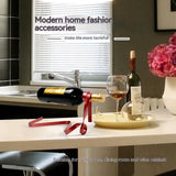 Metal Ribbon Suspension Decoration Creative Balance Wine Rack