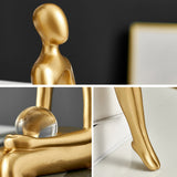 Golden Abstract Nordic Statue