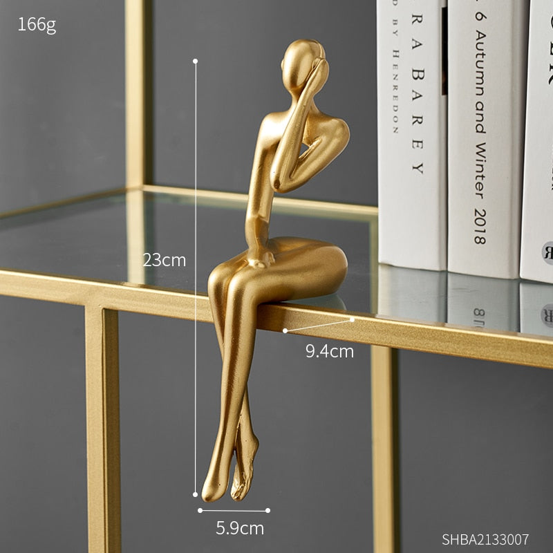 Golden Abstract Nordic Statue