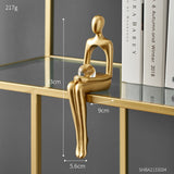 Golden Abstract Nordic Statue