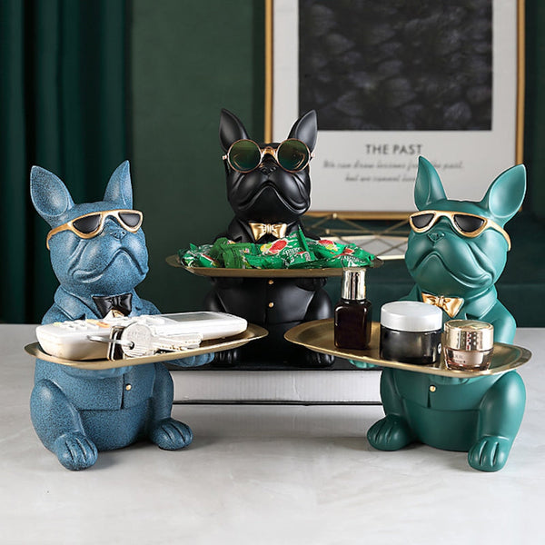 Resin Dog Butler Multi-Functional Decoration Storage Tray