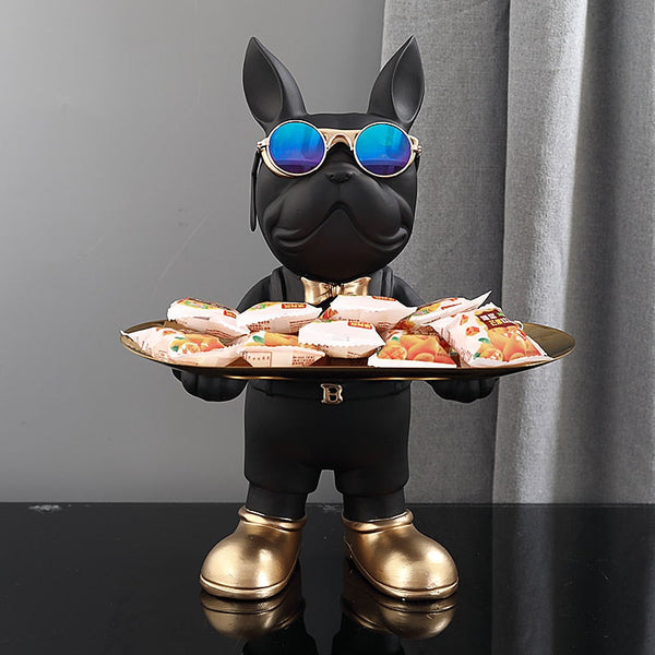 Cute Nordic Resin Frenchie Dog BUTLER- Home Decor