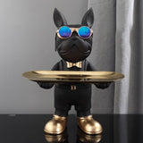 Cute Nordic Resin Frenchie Dog BUTLER- Home Decor