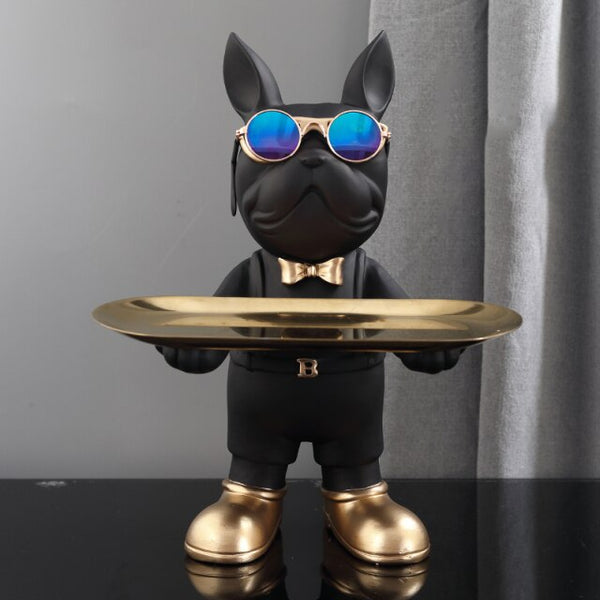 Cute Nordic Resin Frenchie Dog BUTLER- Home Decor