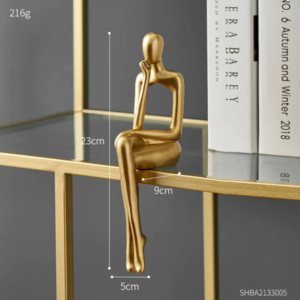 Golden Abstract Nordic Statue